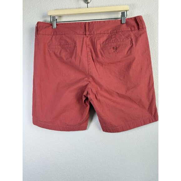 J.Crew Women's Size 14 Frankie Bermuda Chino Shorts 9” Stretch Dusty Red - Picture 3 of 9